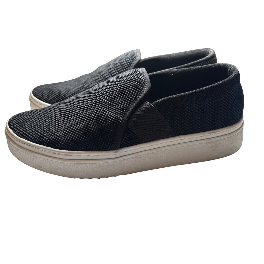 Eileen Fisher Womens Black Mesh Slip On Platform Sneakers Size 7 Comfort Casual